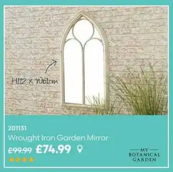 Robert Dyas My Botanical Garden Wrought Iron Garden Mirror offer