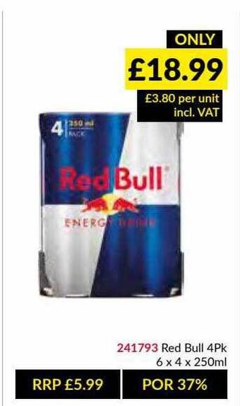 Musgrave MarketPlace Red Bull 4pk offer