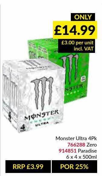 Musgrave MarketPlace Monster Ultra 4pk offer
