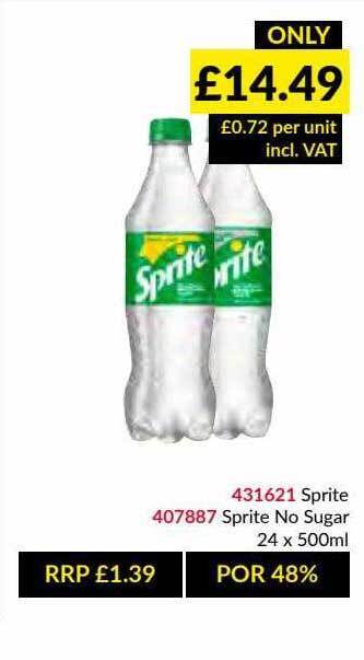 Musgrave MarketPlace Sprite, Sprite No Sugar offer
