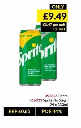 Musgrave MarketPlace Sprite, Sprite No Sugar offer