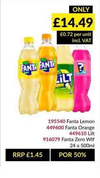 Musgrave MarketPlace Fanta Lemon, Fanta Orange, Lilt, Fanta Zero Wtf offer