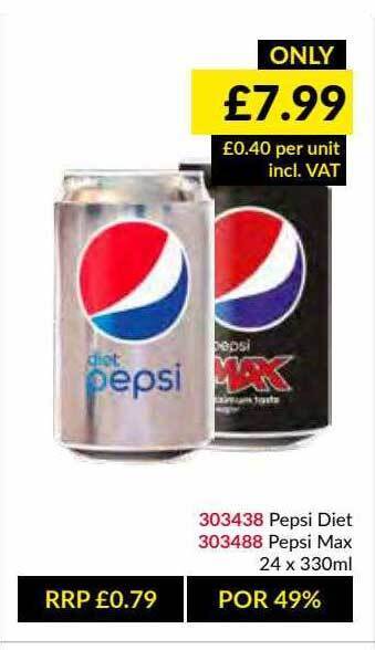Musgrave MarketPlace Pepsi Diet, Pepsi Max offer