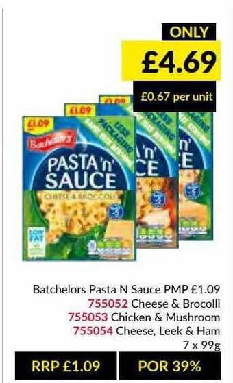 Musgrave MarketPlace Batchelors Pasta N Sauce offer