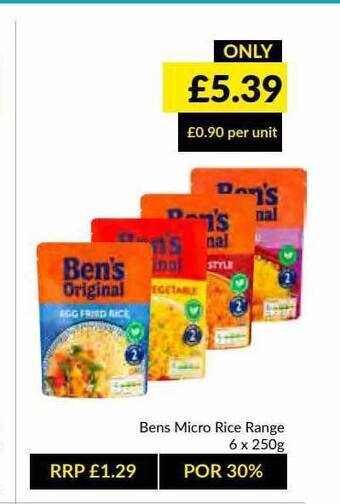Musgrave MarketPlace Bens Micro Rice Range offer