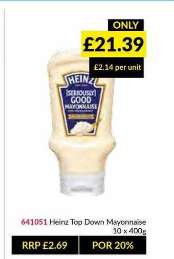 Musgrave MarketPlace Heinz Top Down Mayonnaise offer