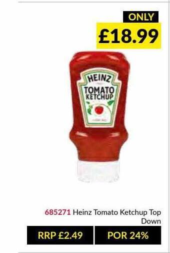 Musgrave MarketPlace Heinz Tomato Ketchup Top Down offer