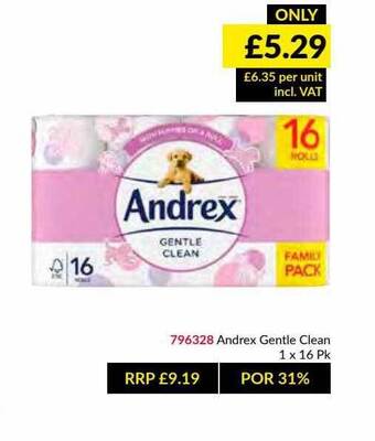Musgrave MarketPlace Andrex Gentle Clean offer