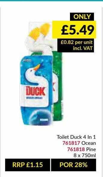 Musgrave MarketPlace Toilet Duck 4 In 1 Ocean Pine offer