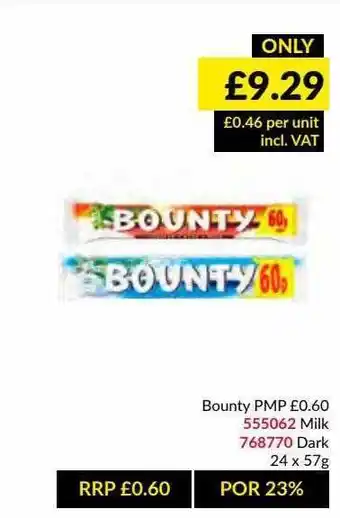 Musgrave MarketPlace Bounty Pmp Milk Dark offer