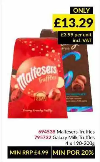 Musgrave MarketPlace Maltesers Truffles Galaxy Milk Truffles offer