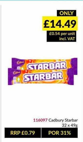 Musgrave MarketPlace Cadbury Starbar offer