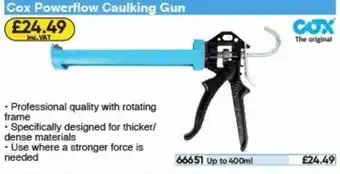 Toolstation Cox Powerflow Caulking Gun Cox The Original offer