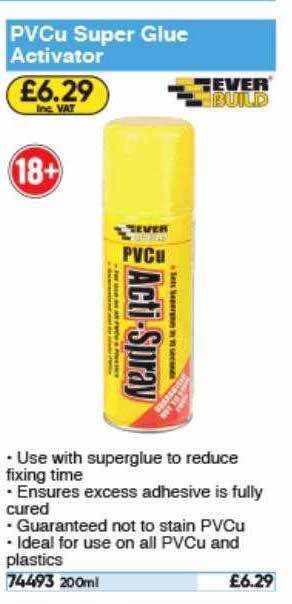 Toolstation Pvcu Super Glue Activator Ever Build offer
