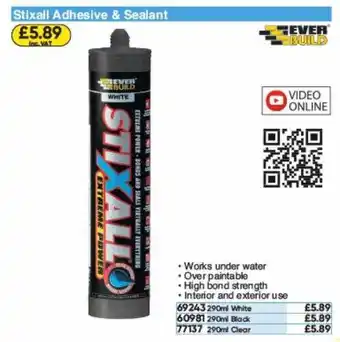 Toolstation Stixall Adhesive & Sealant Ever Build offer