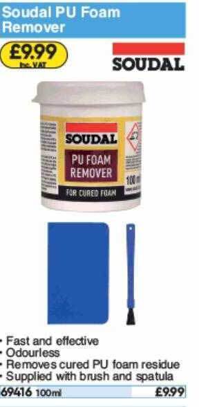 Toolstation Soudal Pu Foam Remover offer