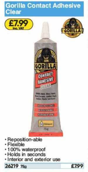 Toolstation Gorilla Contact Adhesive Clear offer
