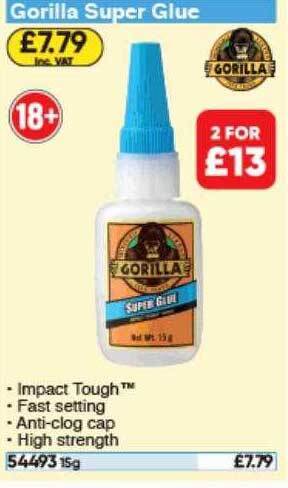 Toolstation Gorilla Super Glue offer