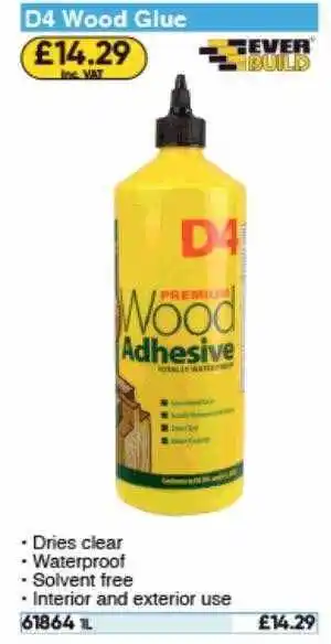 Toolstation D4 Wood Glue Ever Buil offer