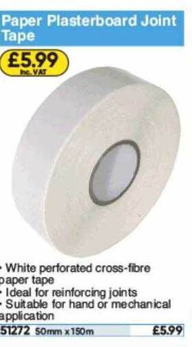 Toolstation Paper Plasterboard Joint Tape offer