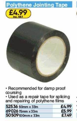 Toolstation Polythene Jointing Tape offer