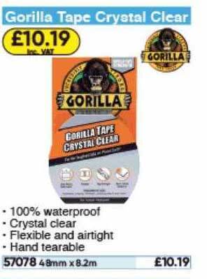Toolstation Gorilla Tape Crystal Clear offer