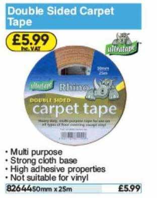 Toolstation Double Sided Carpet Tape Ultratape offer