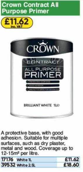 Toolstation Crown Contract All Purpose Primer offer