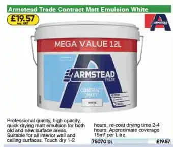 Toolstation Amstead Trade Contract Matt Amulsion White offer