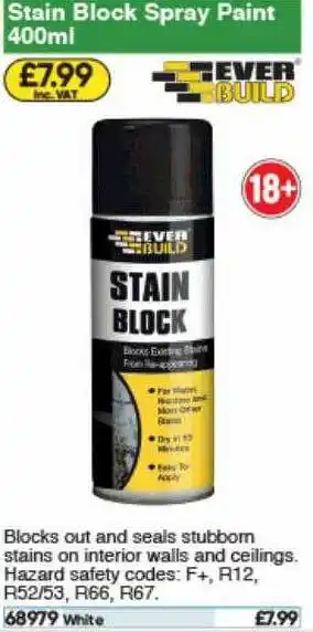 Toolstation Stain Block Spray Paint Ever Build offer