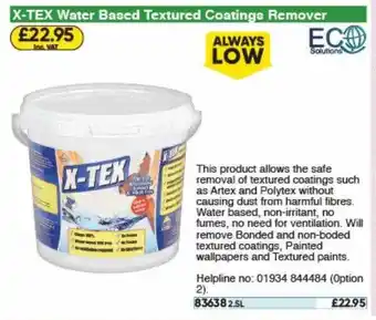 Toolstation X-tex Water Based Textured Coatings Remover Eco Solutions offer