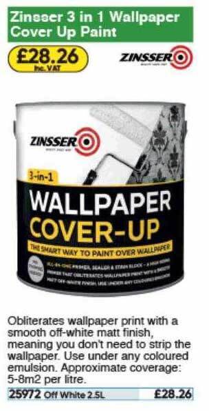 Toolstation Zinsser 3 In 1 Wallpaper Cover Up Paint offer