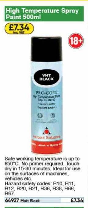 Toolstation High Temperature Spray Paint offer