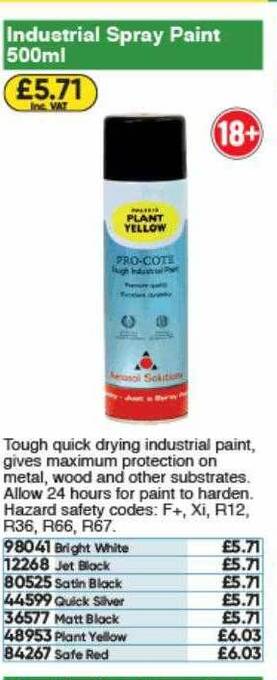 Toolstation Industrial Spray Paint offer
