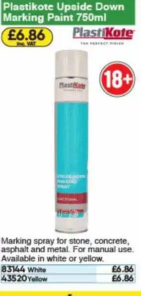 Toolstation Palstikote Upside Down Marking Paint offer