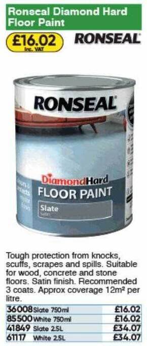 Toolstation Ronseal Diamond Hard Floor Paint offer