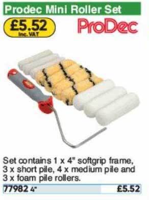 Toolstation Prodec Mini Roller Set offer