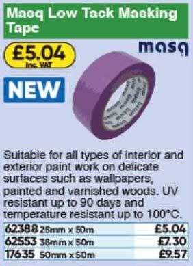 Toolstation Masq Low Tack Masking Tape offer