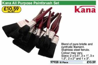 Toolstation Kana All Purpose Paintbrush Set offer