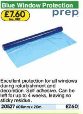 Toolstation Blue Window Protection offer