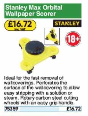 Toolstation Stanley Max Orbital Wallpaper Scorer offer