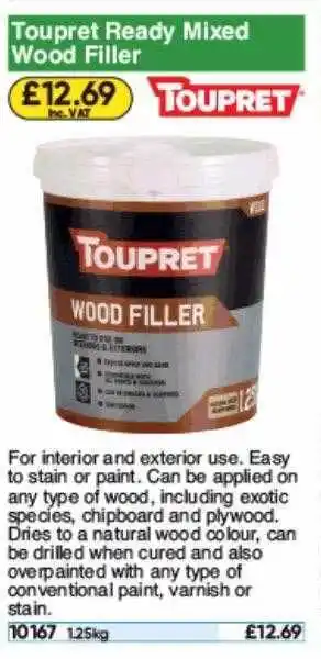 Toupret Ready Mixed Wood Riller