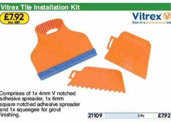 Toolstation Vitrex Tile Installation Kit offer