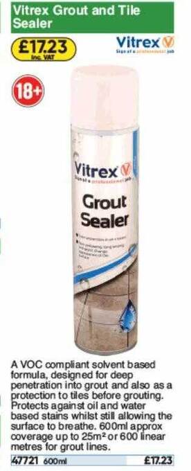 Toolstation Vitrex Grout And Tile Sealer offer