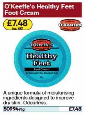Toolstation O'keeffe's Healthy Feet Foot Cream offer