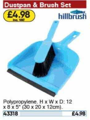Toolstation Dustpan & Brush Set Hillbrush offer