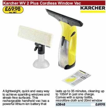 Toolstation Karcher Wv 2 Plus Cordless Window Vac offer