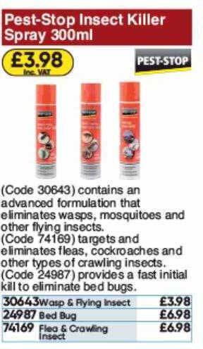 Toolstation Pest-stop Insect Killer Spray offer