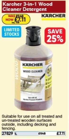 Karcher 3-in-1 Wood Cleaner Detergent