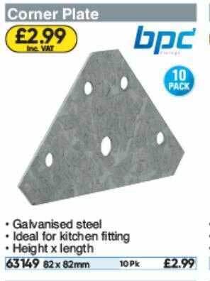 Toolstation Corner Plate Bpc offer